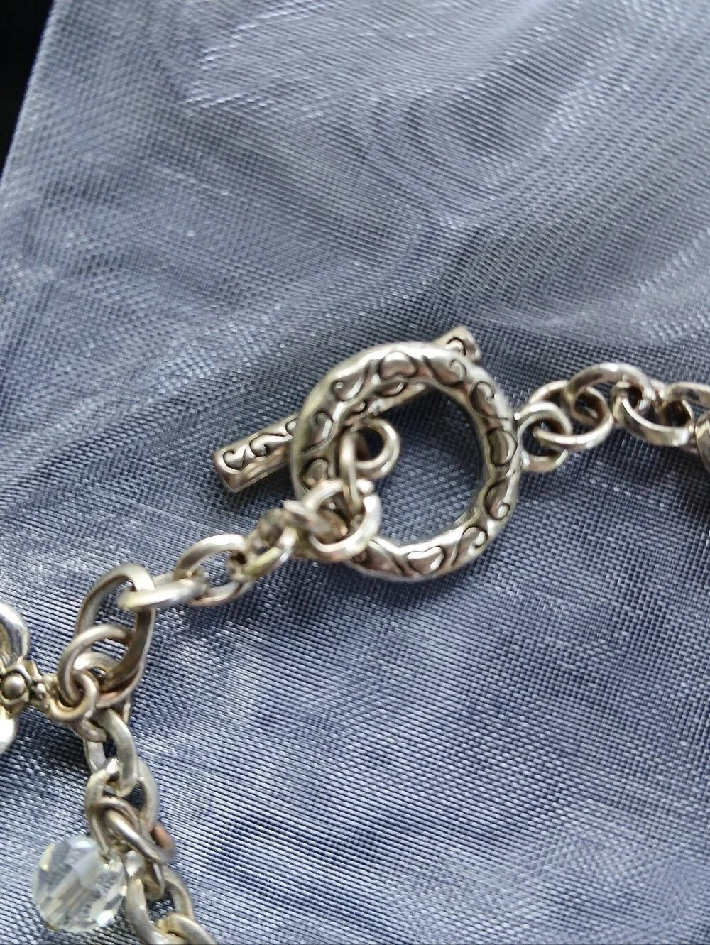 Angels Friendship Charm Bracelet Silvertone Faith Religious Heart Jewelry - Picture 6 of 10